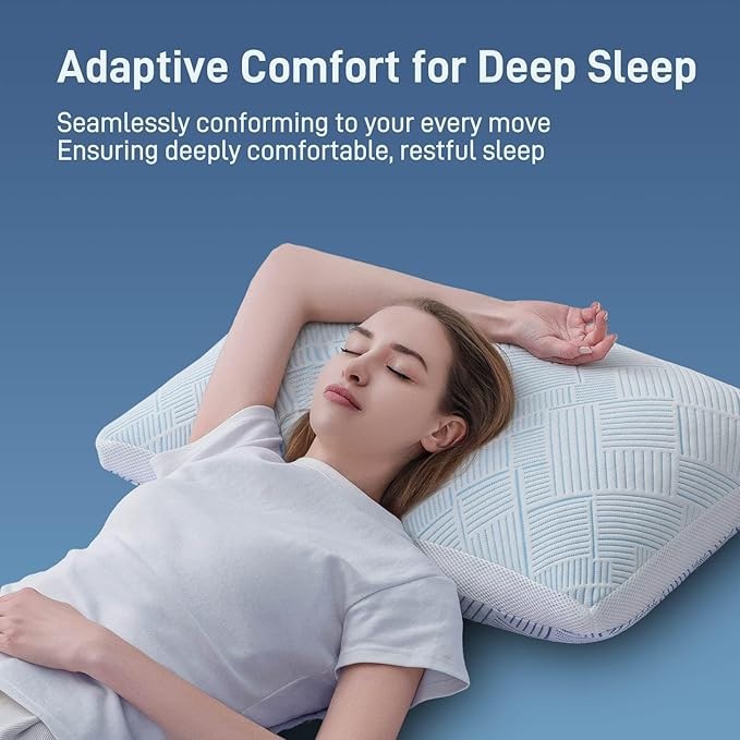 Queen Size 2-Pack Cooling Bamboo Memory Foam Pillows (Oeko-TEX Certified) factory